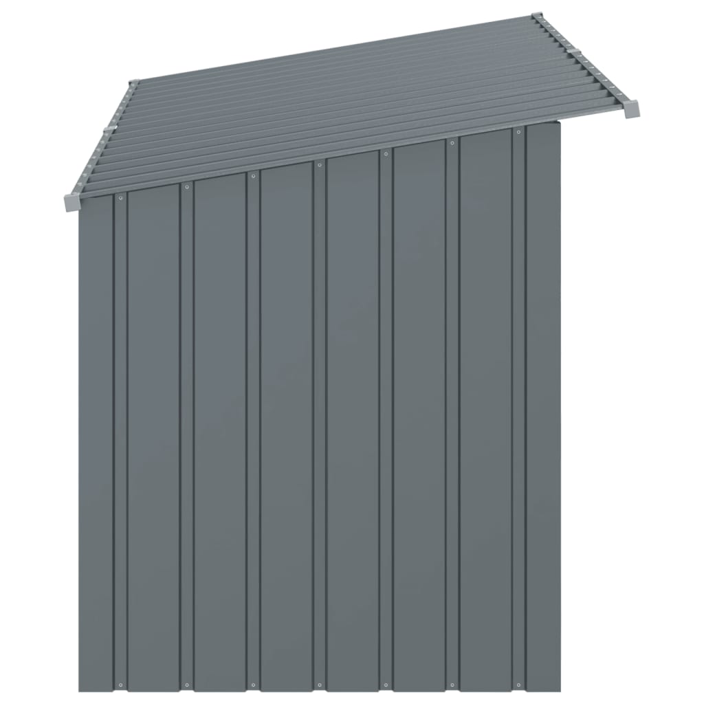 Caseta Perros Con Tejado Acero Galvanizado Gris 196x91x110 Cm_4