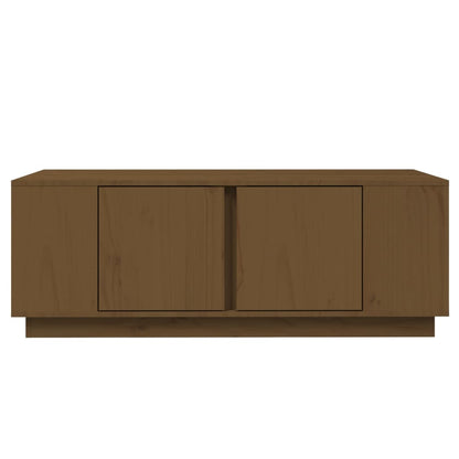 Mesa De Centro Madera Maciza De Pino Marrón Miel 110x50x40 Cm_3