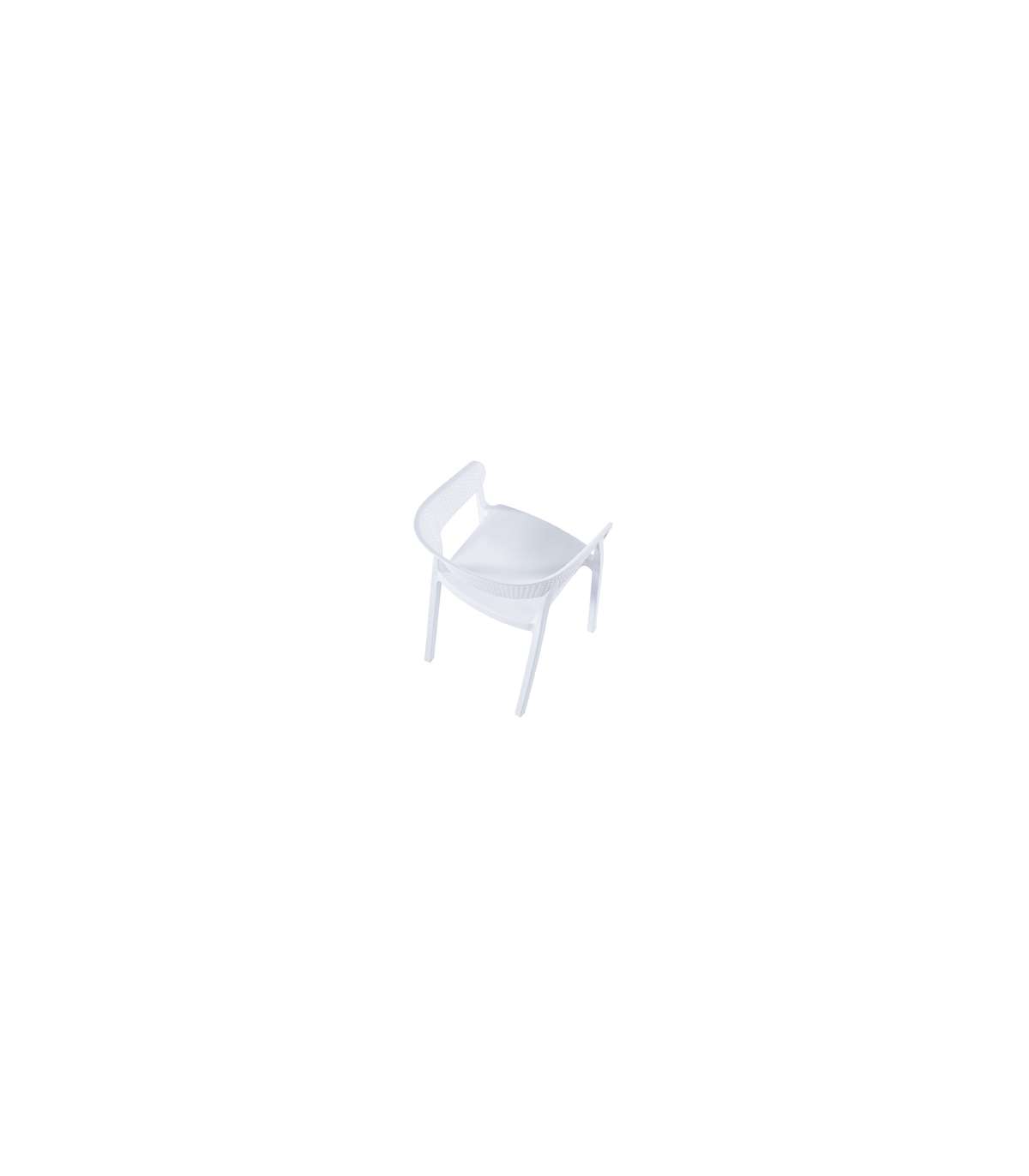 Pack De 4 Sillones Bari Para Salón, Cocina O Terraza Acabado Blanco, 73.5cm(alto) 54cm(an_4