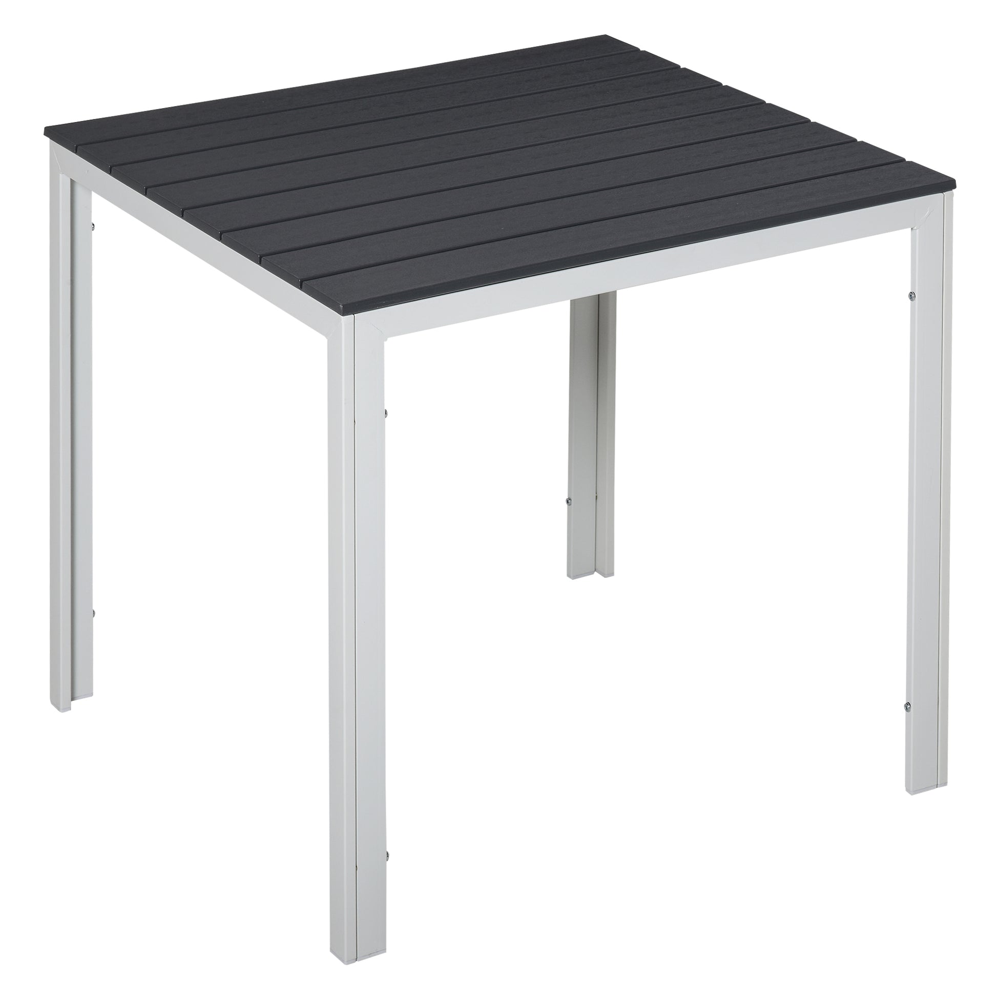 Outsunny Mesa De Jardín Cuadrada Marco Metal Para Exteriores Carga Máx. 50 Kg_0