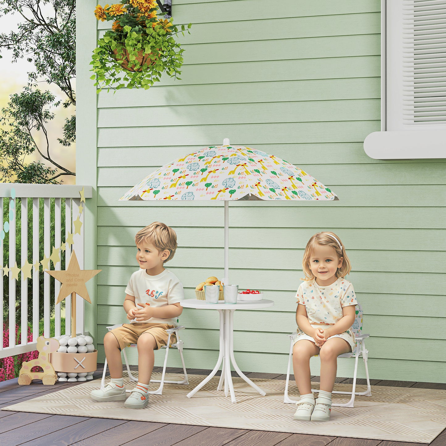 Aiyaplay Conjunto De Mesa Y Sillas Infantil De Jardín De 4 Piezas_1