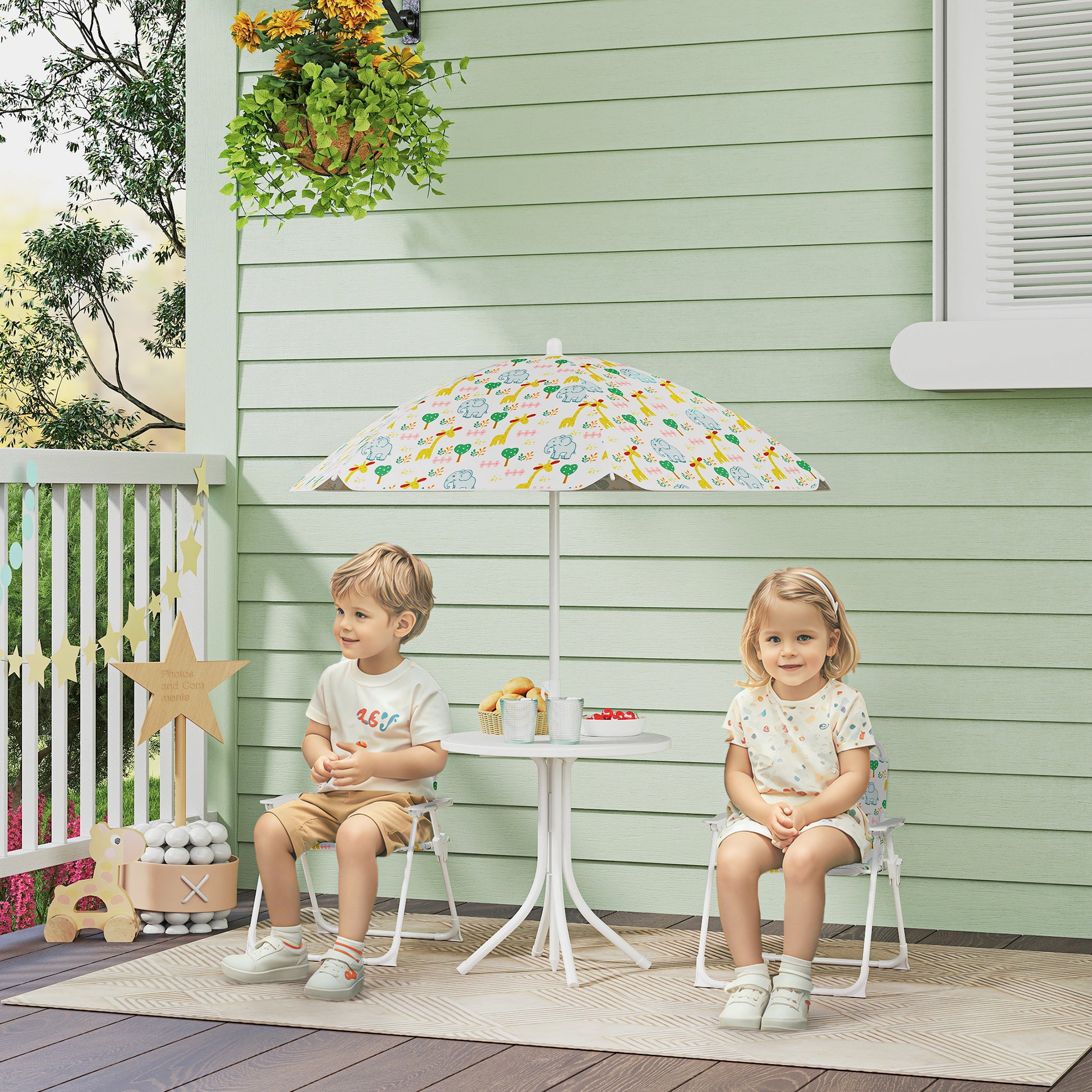 Aiyaplay Conjunto De Mesa Y Sillas Infantil De Jardín De 4 Piezas_1