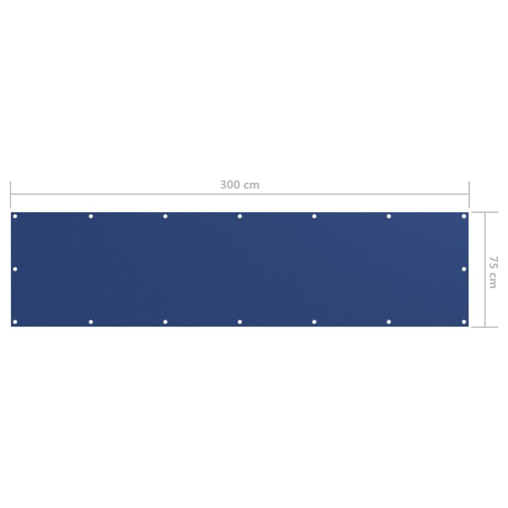 Vidaxl Toldo Para Balcón De Tela Oxford Azul 75x300 Cm_2