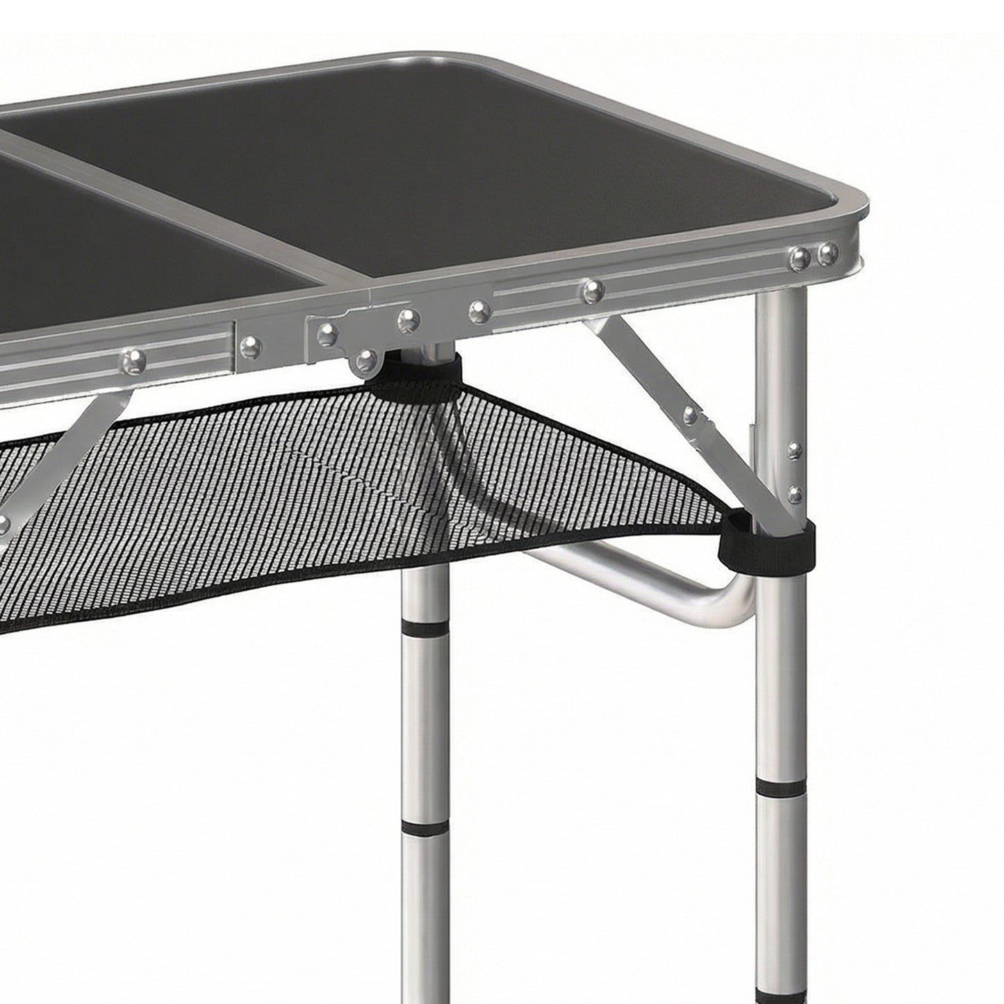 Outsunny Mesa Plegable Camping 60x40x60 Cm Altura Ajustable En 4 Niveles Negro_4