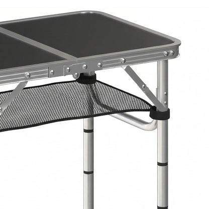 Outsunny Mesa Plegable Camping 60x40x60 Cm Altura Ajustable En 4 Niveles Negro_4