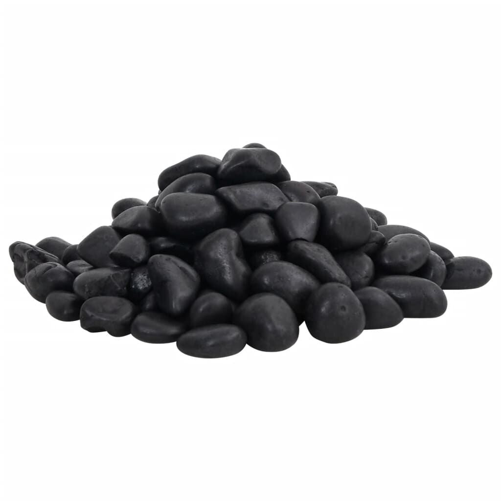 Vidaxl Guijarros Pulidos Negros 10 Kg 2-5 Cm_0