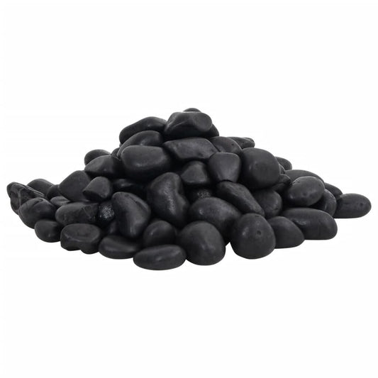 Vidaxl Guijarros Pulidos Negros 10 Kg 2-5 Cm_0