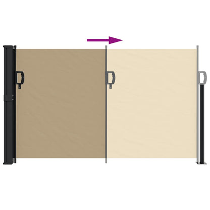 Toldo Lateral Retráctil Beige 120x500 Cm_3
