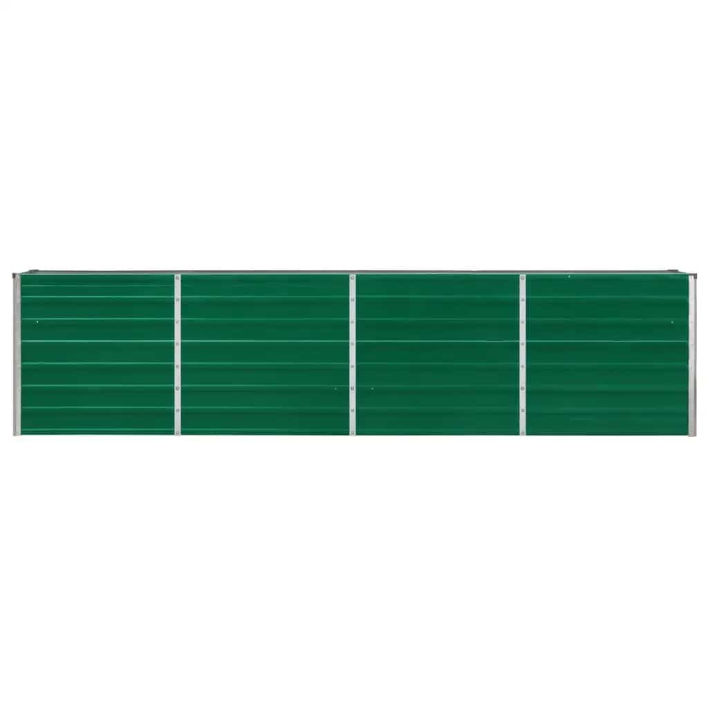 Jardinera Elevada De Acero Galvanizado Verde 320x40x77 Cm_4