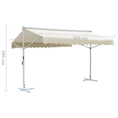 Vidaxl Toldo Independiente 4x3 M Color Crema_2