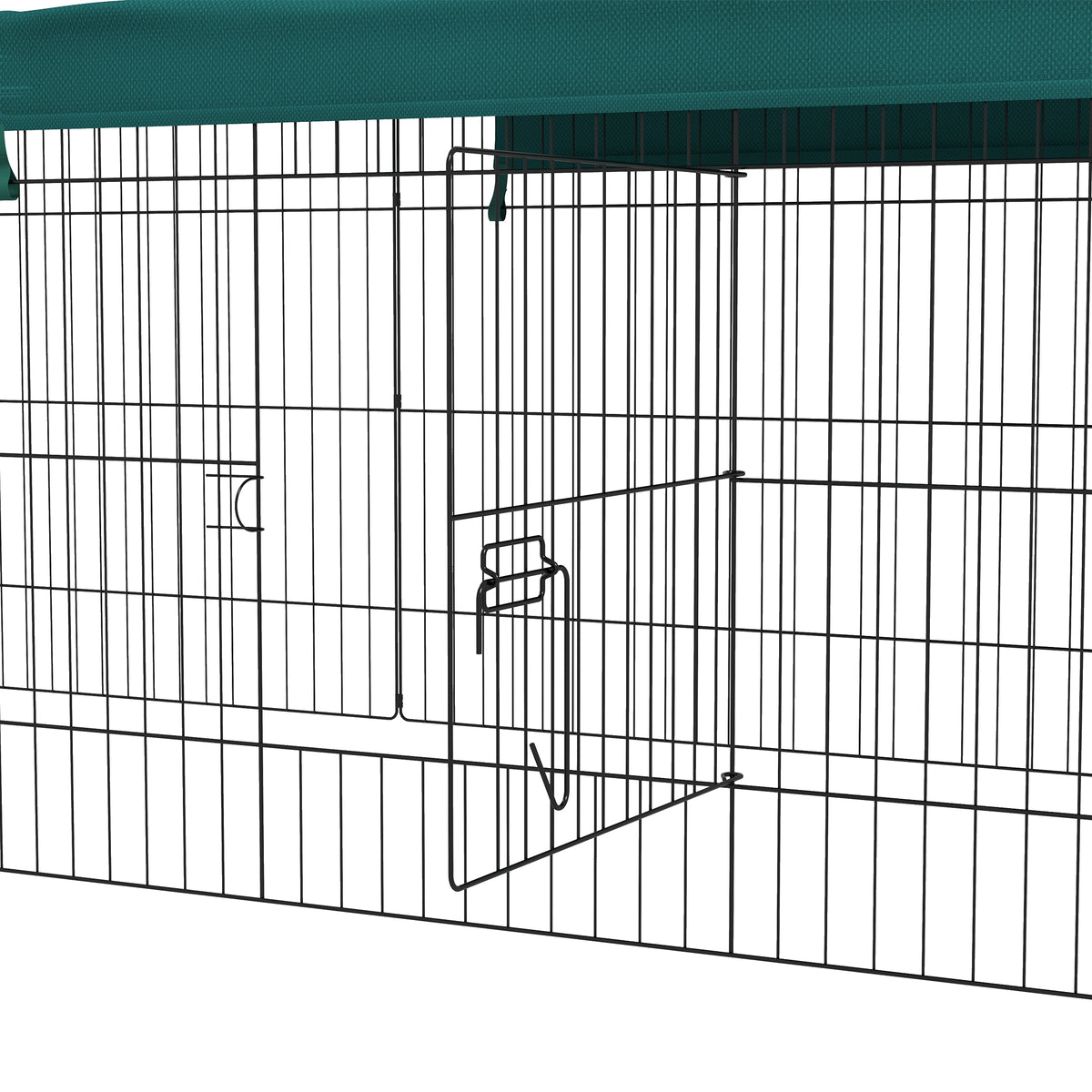 Pawhut Jaula Para Animales Pequeños Con Puertas 220x85x70 Cm Verde_4