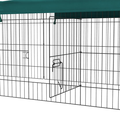 Pawhut Jaula Para Animales Pequeños Con Puertas 220x85x70 Cm Verde_4