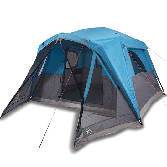 Tienda Campaña Familiar Con Porche 6 Personas Impermeable Azul_0