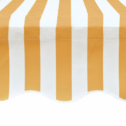 Tela De Repuesto Para Toldo Amarillo Y Blanco 6x3 M Poliéster_2