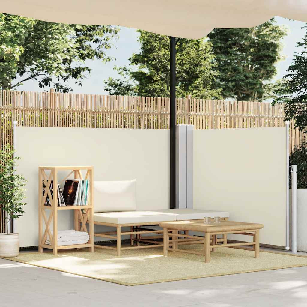 Vidaxl Toldo Lateral Retráctil Color Crema 120x1000 Cm_1