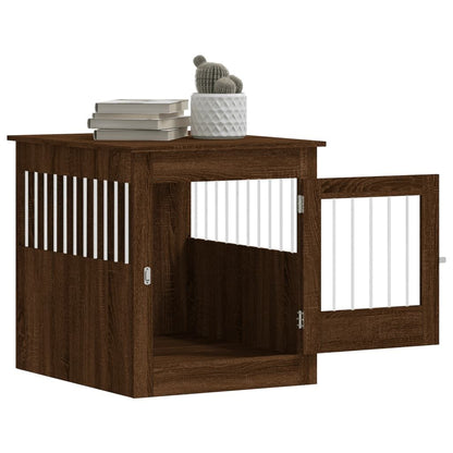 Vidaxl Jaula Para Perros Madera Ingeniería Roble Marrón 64,5x80x71 Cm_4