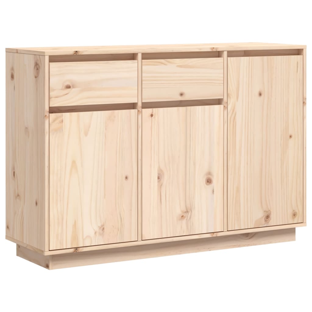 Aparador De Madera Maciza De Pino 110x34x75 Cm_1