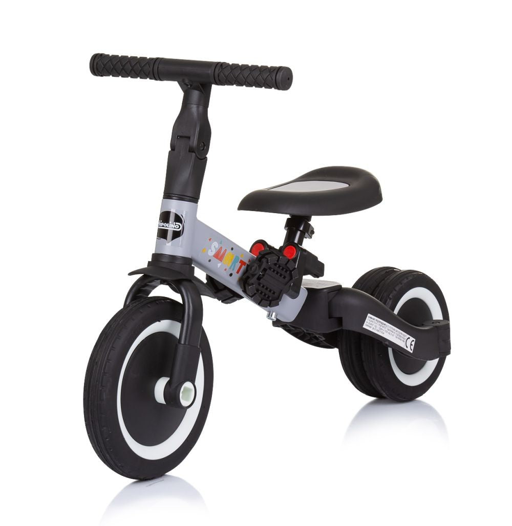 Triciclo Convertible En Bicicleta Con Pedales Smarty Grey_2