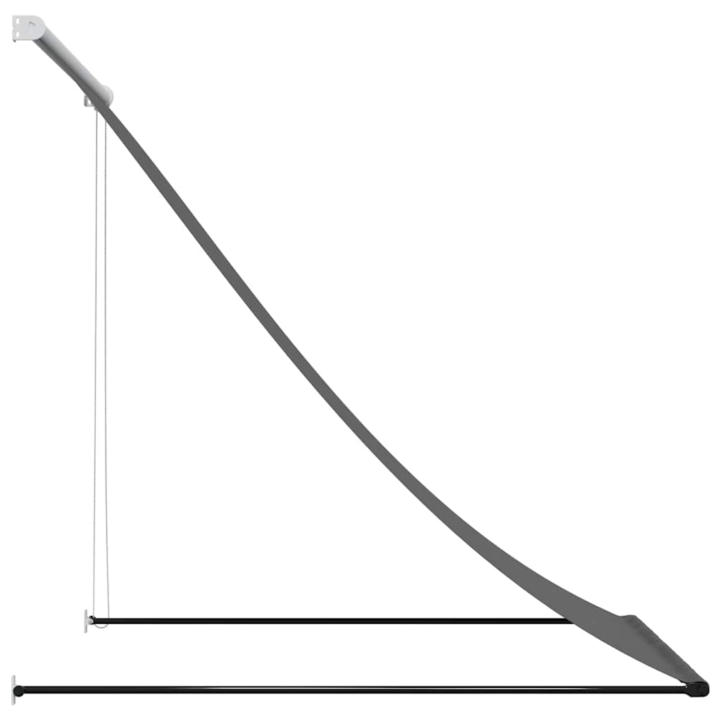 Toldo Retráctil De Tela Y Acero Gris Antracita 150x150 Cm_3