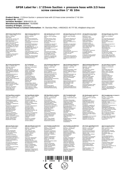 Manguera De Aspiración E Impulsión, 1 Pulgada, 10m, Con Racores_3