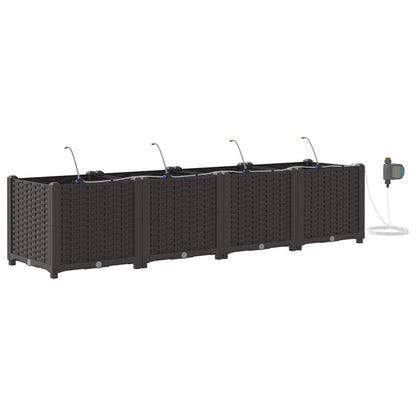 Vidaxl Jardineras Marrón 160 X 40 X 37.5 Cm Acero_0