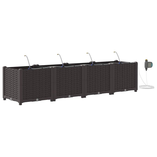 Vidaxl Jardineras Marrón 160 X 40 X 37.5 Cm Acero_0