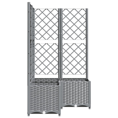 Macetero De Jardín Gris Claro 80 X 80 X 136 Cm_4