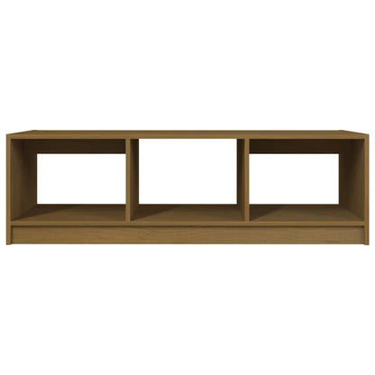 Mesa De Centro De Madera Maciza Pino Marrón Miel 110x50x34 Cm_3