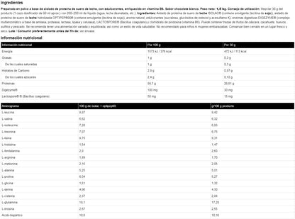 Isoluxe Cfm - 1,5kg - Chocolate Blanco - Proteína De Aislado De Suero Isolate - Io.genix_5