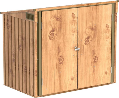 Duramax - Arcón Cubre Cubos Exterior -770 L - Metal - Color Imitación Madera_0