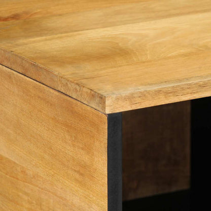 Mesa De Centro Marrón 80x50x40 Cm Madera Maciza Mango_4