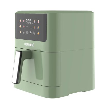 Freidora De Aire 6l 1500w Bergner Midnight Con Grill, 10 Programas Y Control De Temp_1