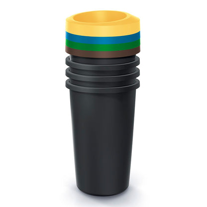 Juego De 4 Cubos De Reciclaje De 25l Cada Uno Keden._0