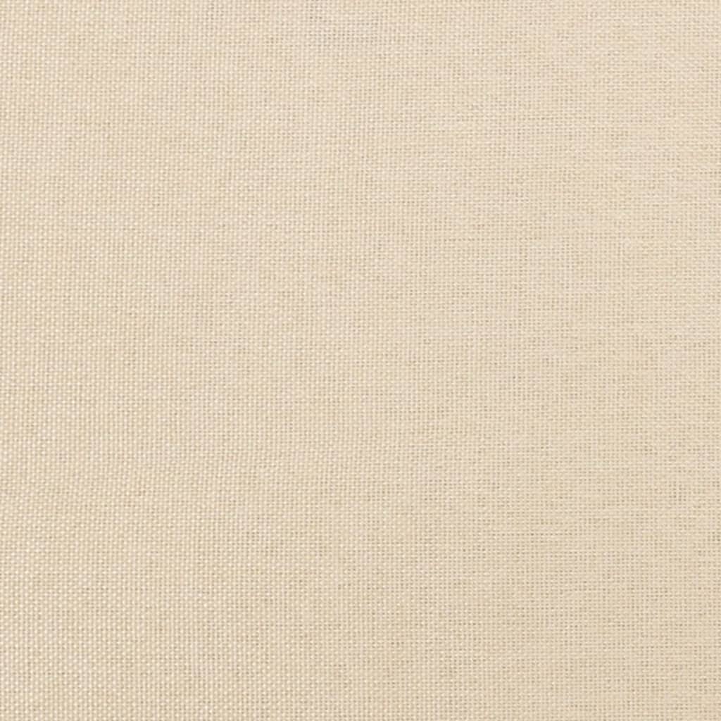 Estructura De Cama Con Cabecero De Tela Color Crema 90x190 Cm / Vetonek_4