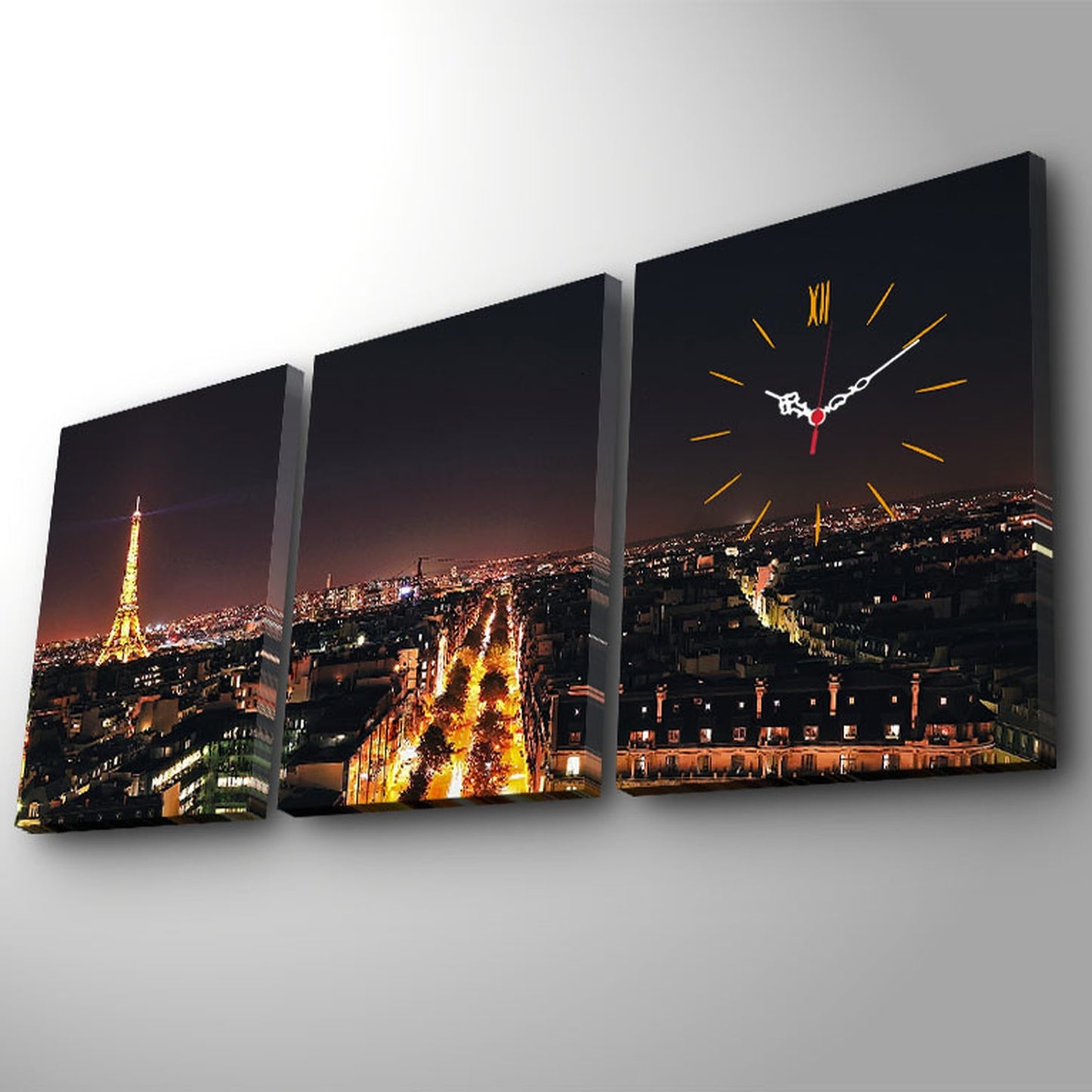 Reloj De Pared Decorativo Estilo París (3 Piezas)