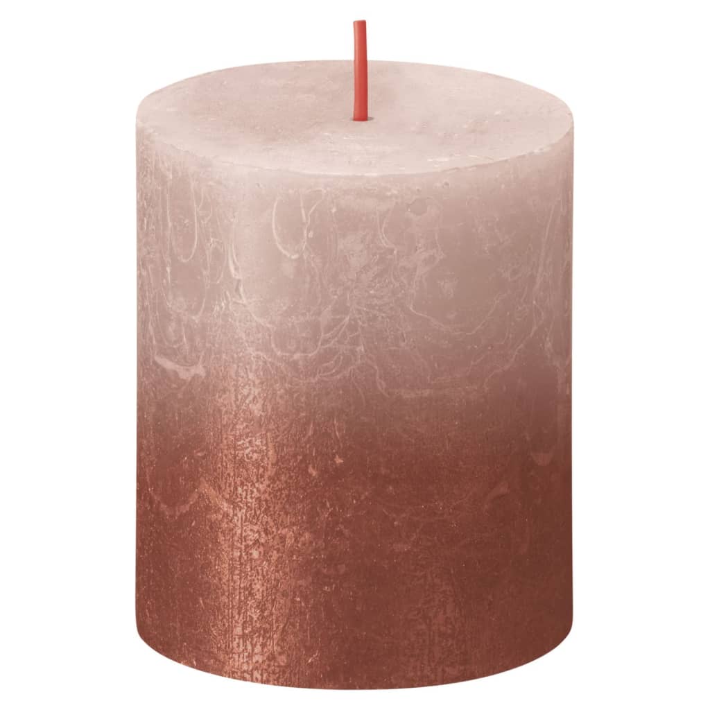Bolsius Velas Rústicas Sunset 4 Unidades Rosa Y Ambar 80x68 Mm_1