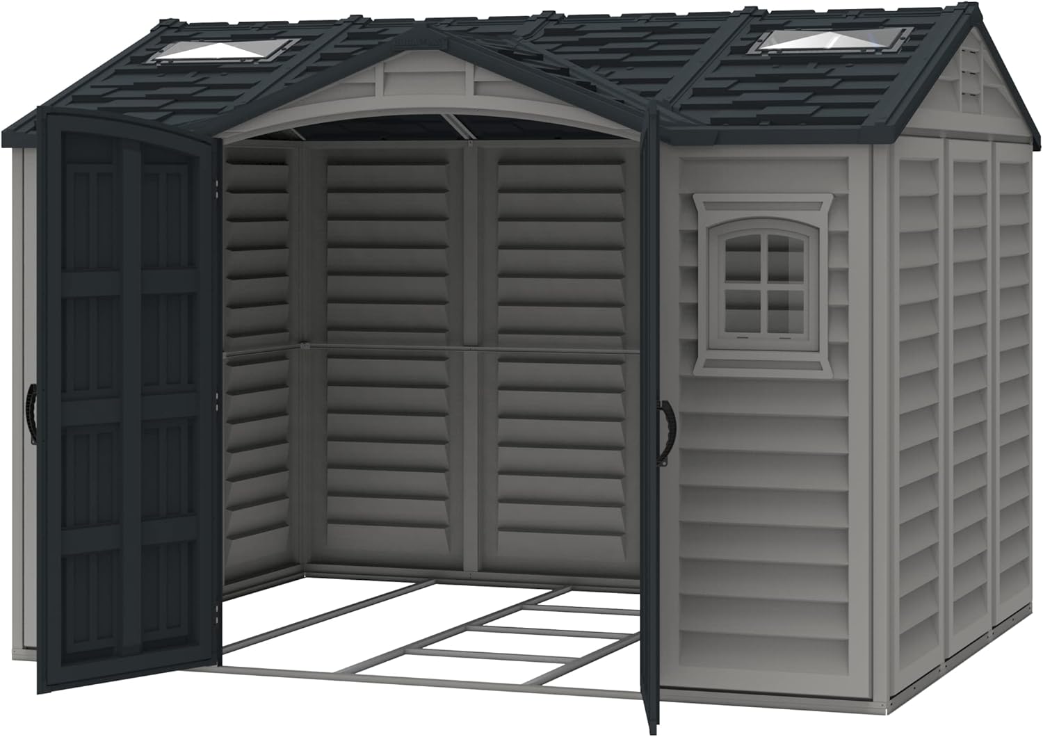 Duramax - Caseta Jardín - Apex Pro Plus 10.5 X 8 - Pvc - Color Gris Claro/oscuro_3