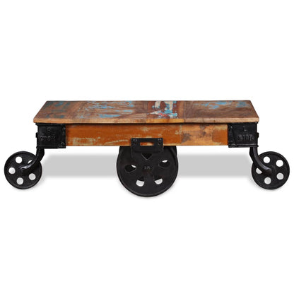 Mesa De Centro Madera Reciclada 90x45x35 Cm_4