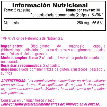 Bisglicinato De Magnesio 250mg - 60 Cápsulas Vegetales - Magnesio - Smart Supplements_5