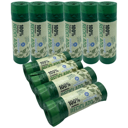 200 Bolsas De Basura Fabricadas Con Materiales Reciclados, Con Autocierre, 30l Capacidad Cada Una_0