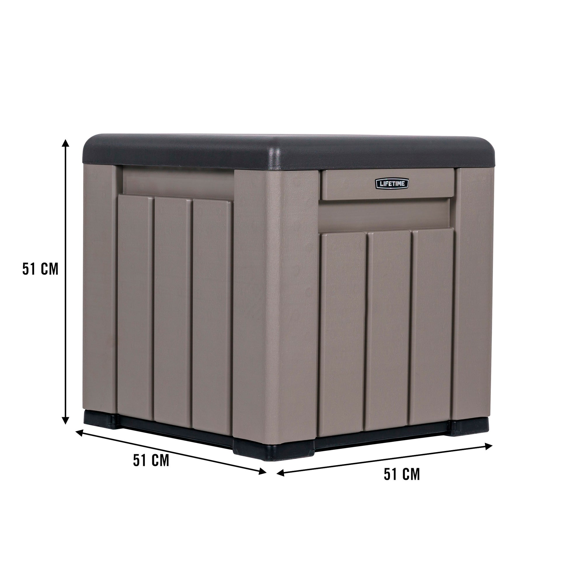 Baúl Exterior Ultrarresistente Gris C/tapa Desmontable Lifetime_5