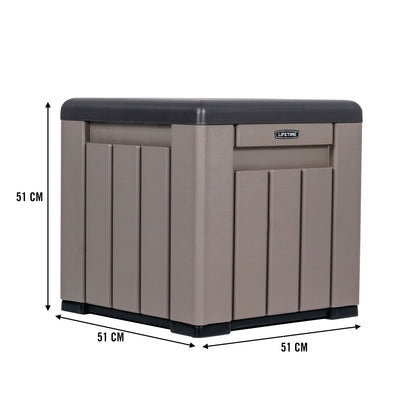 Baúl Exterior Ultrarresistente Gris C/tapa Desmontable Lifetime_5