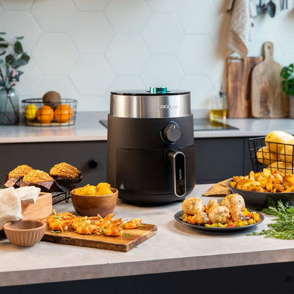 Freidora Sin Aceite 2,5 L De Aire Caliente Cecofry Essential Rapid Dark. 1200 W, Dietética, Control Manual, Tecnología Perfectcook, Tiempo Y Tempera_4