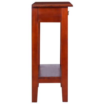 Mesa Consola Clásica De Madera Maciza Caoba Marrón 60x30x75cm_2