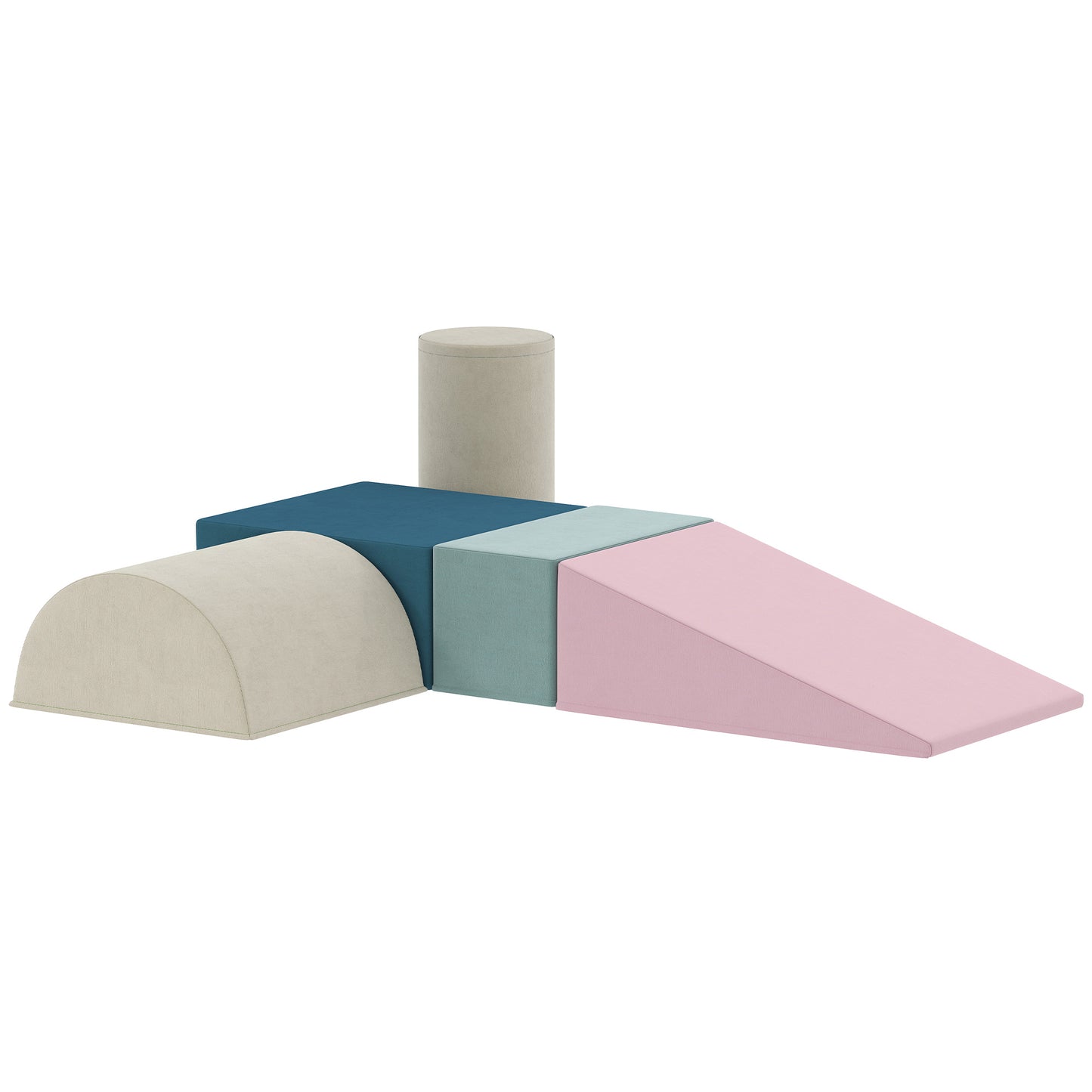 Aiyaplay Juego De 5 Bloques De Espuma Para Niños Fundas Extraíbles Multicolor_0