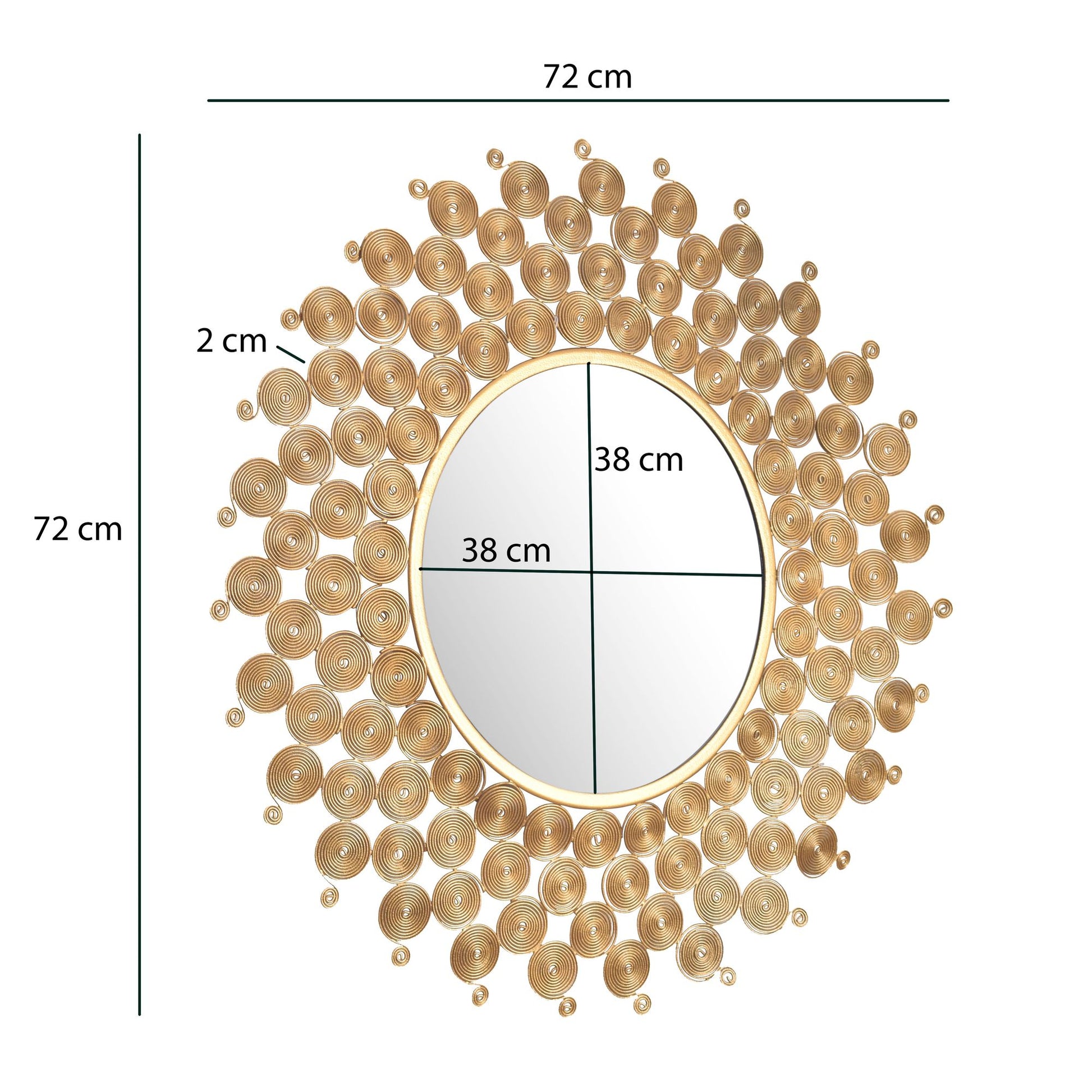 Espejo De Pared Sol 72 Cm_3