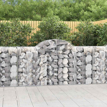 Cestas De Gaviones 8 Uds Forma De Arco Hierro 200x50x100/120cm_1