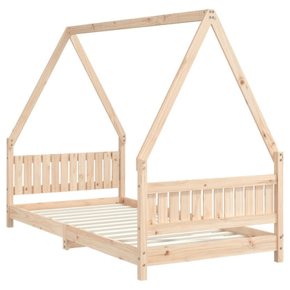 Vidaxl Estructura De Cama Infantil Madera Maciza De Pino 90x190 Cm_5