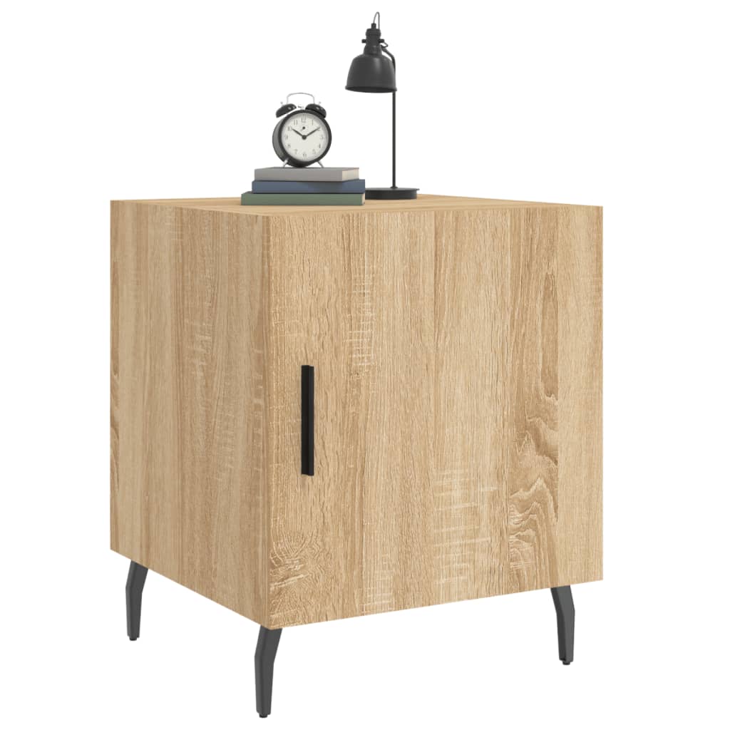 Mesitas Noche 2 Uds Madera Ingeniería Roble Sonoma 40x40x50 Cm_2
