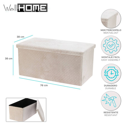 Well Home Banco De Almacenaje En Mdf De 76x38x38cm_1